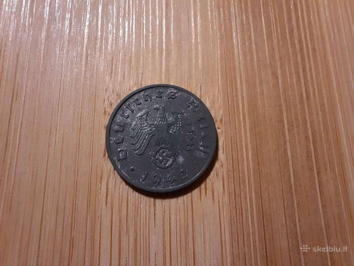 1 reichspfennig 1942 J - Vokietija - nuotraukos Nr. 2