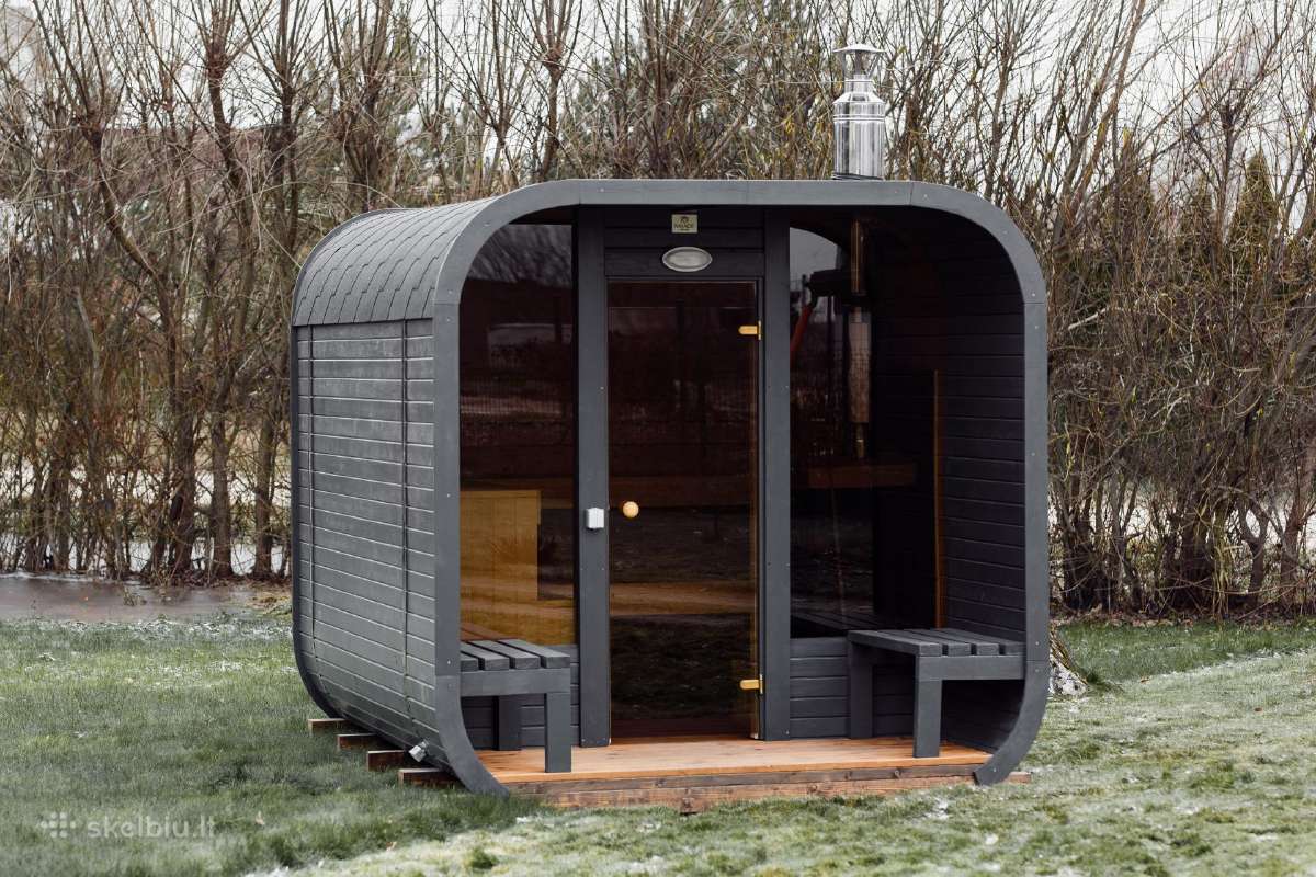 3m Cube pirtis su terasėle - termo mediena - nuotraukos Nr. 4