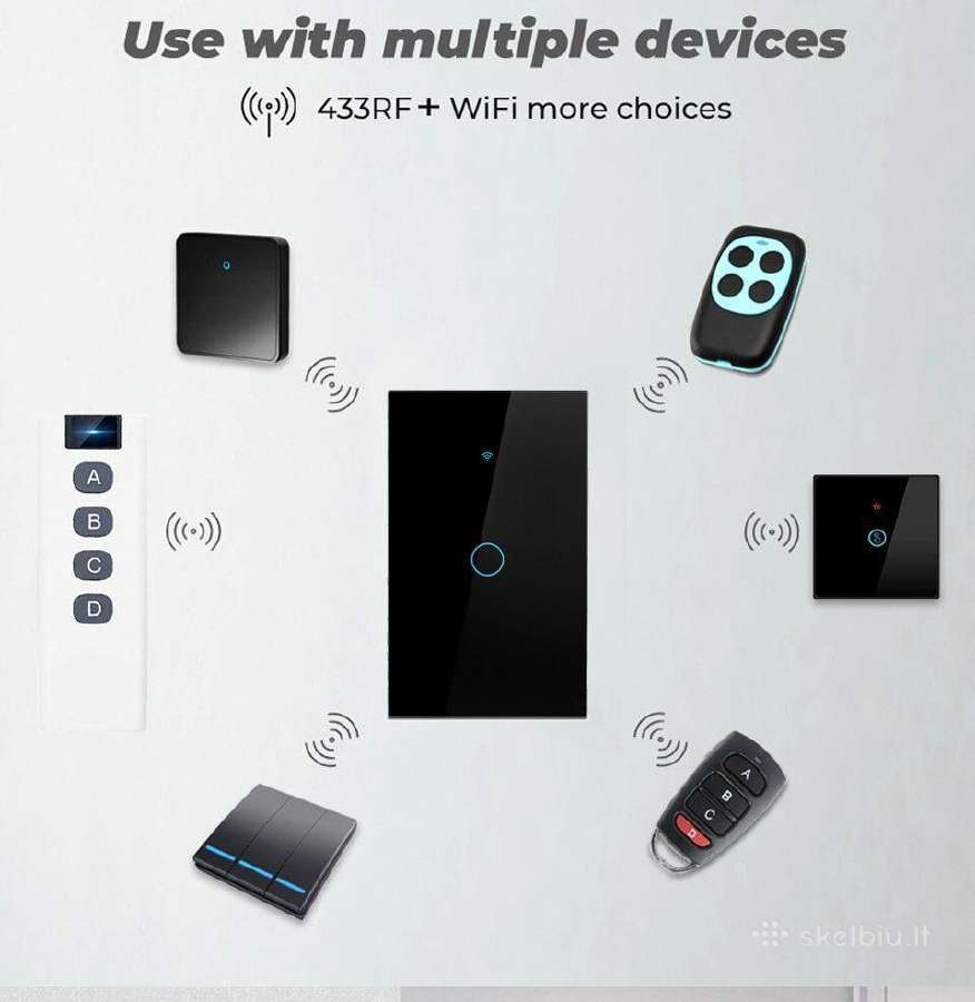 Sensorinis sienos jungiklis su WiFi