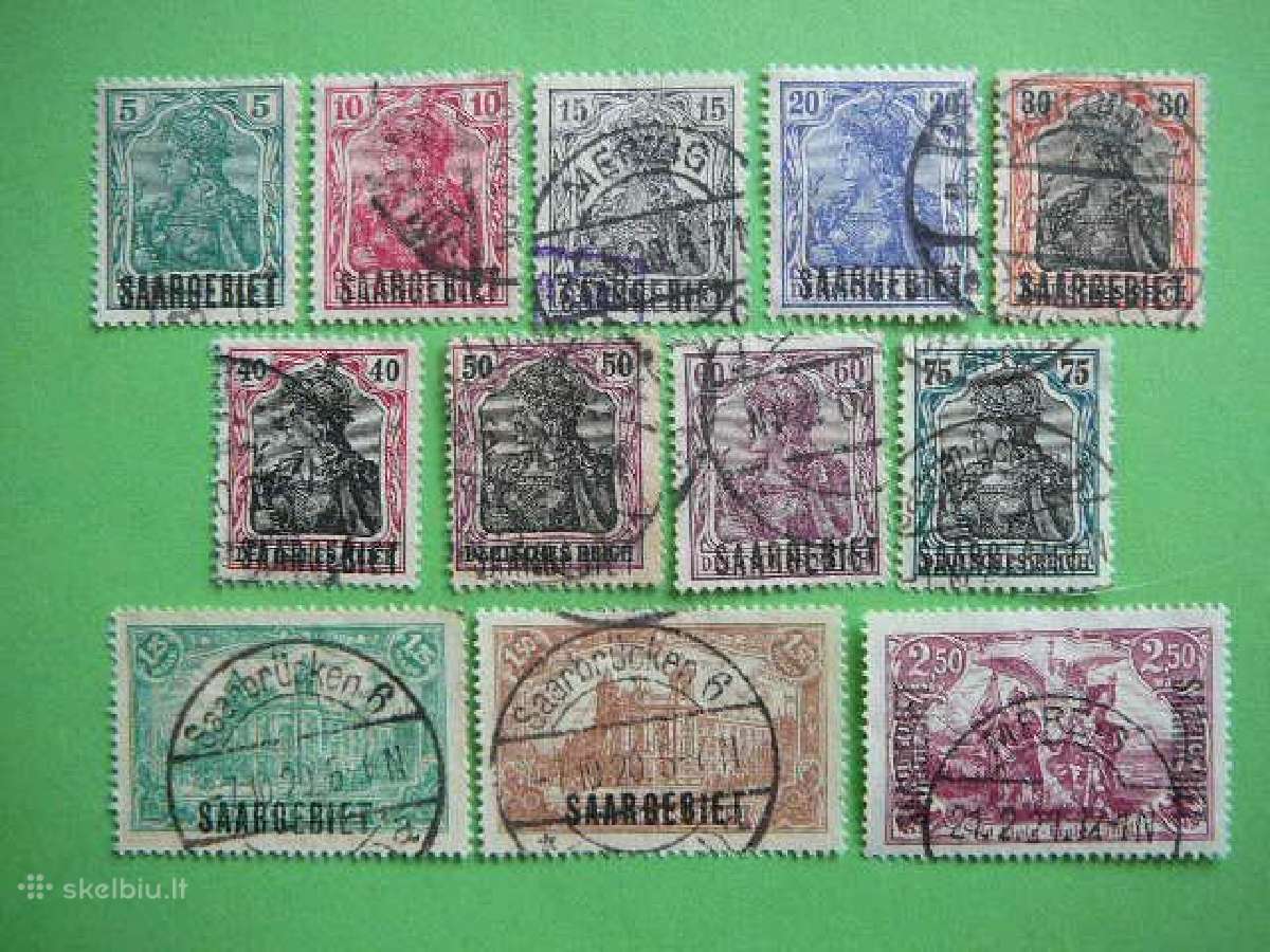 Saargebiet 1920 Standartai Vokietija sg32a