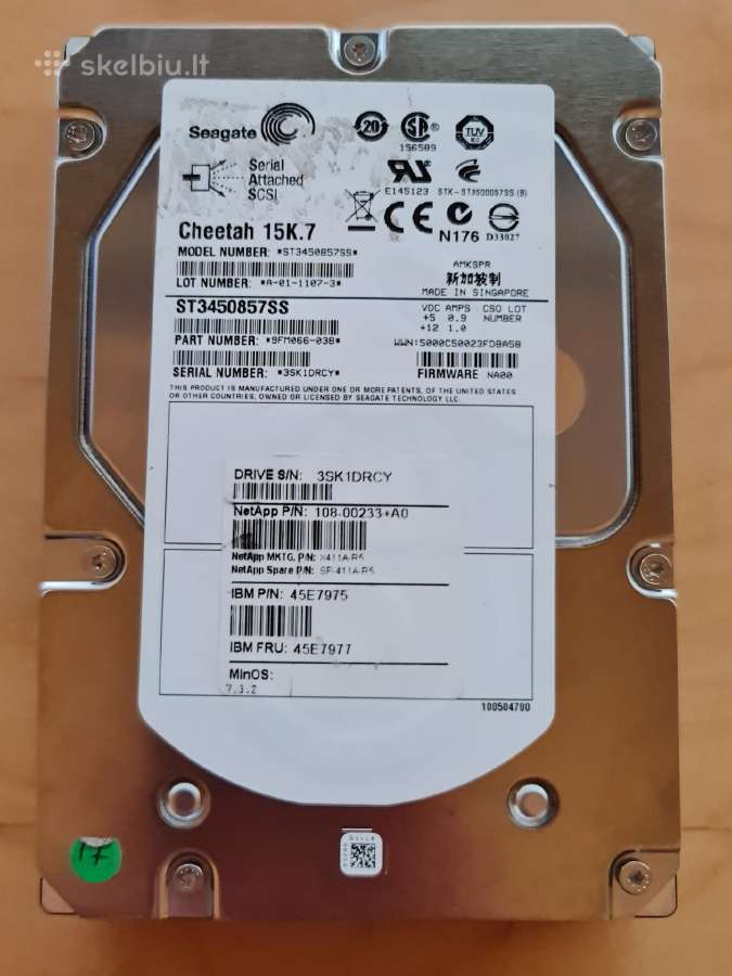 3.5" Sas HDD 73gb-600gb 1tb-10tb 12tb-32tb - nuotraukos Nr. 20