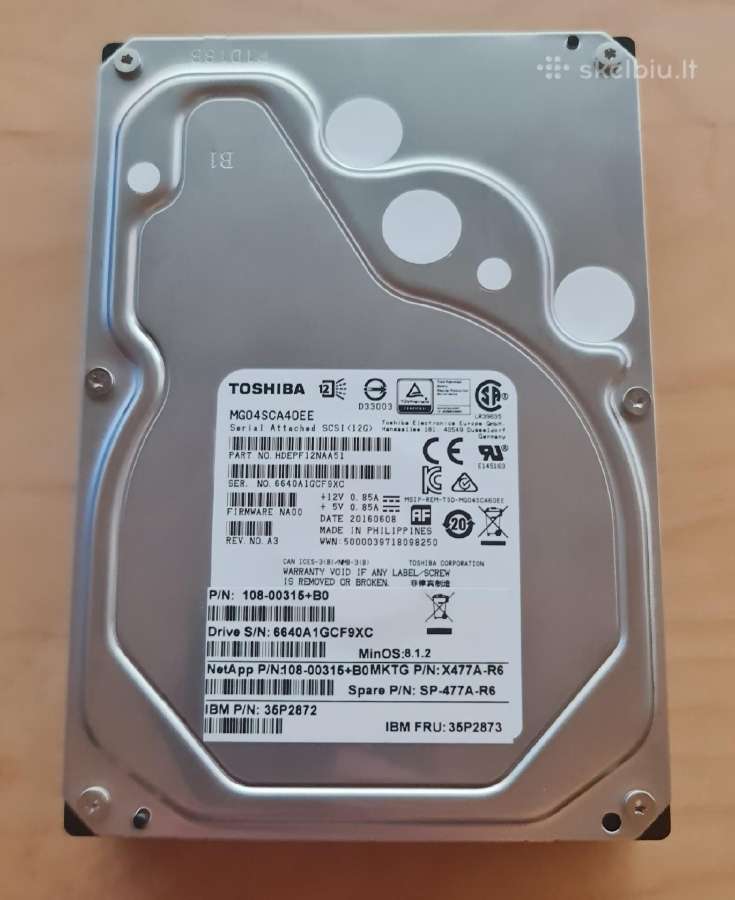 3.5" Sas HDD 73gb-600gb 1tb-10tb 12tb-32tb - nuotraukos Nr. 17