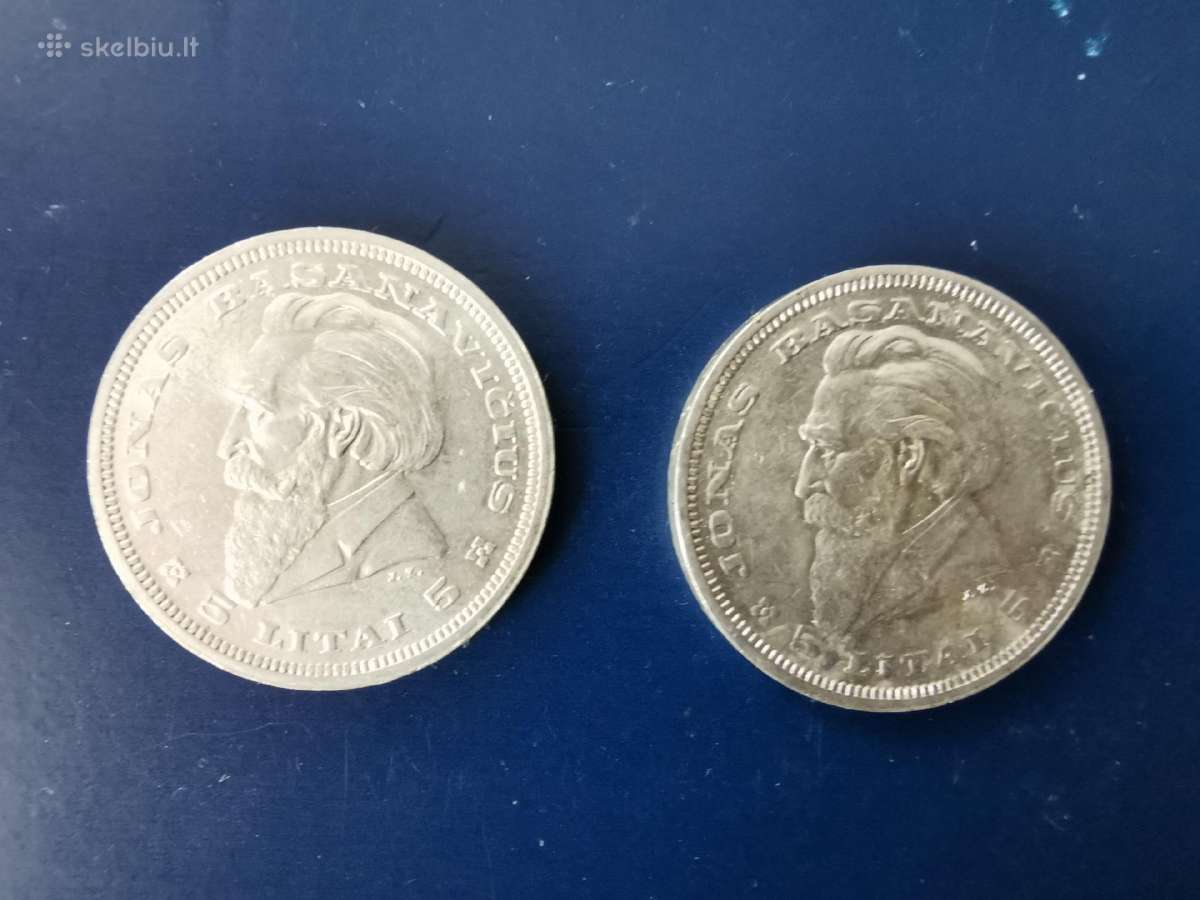 Lietuva 1936m 5 litai Basanavičius