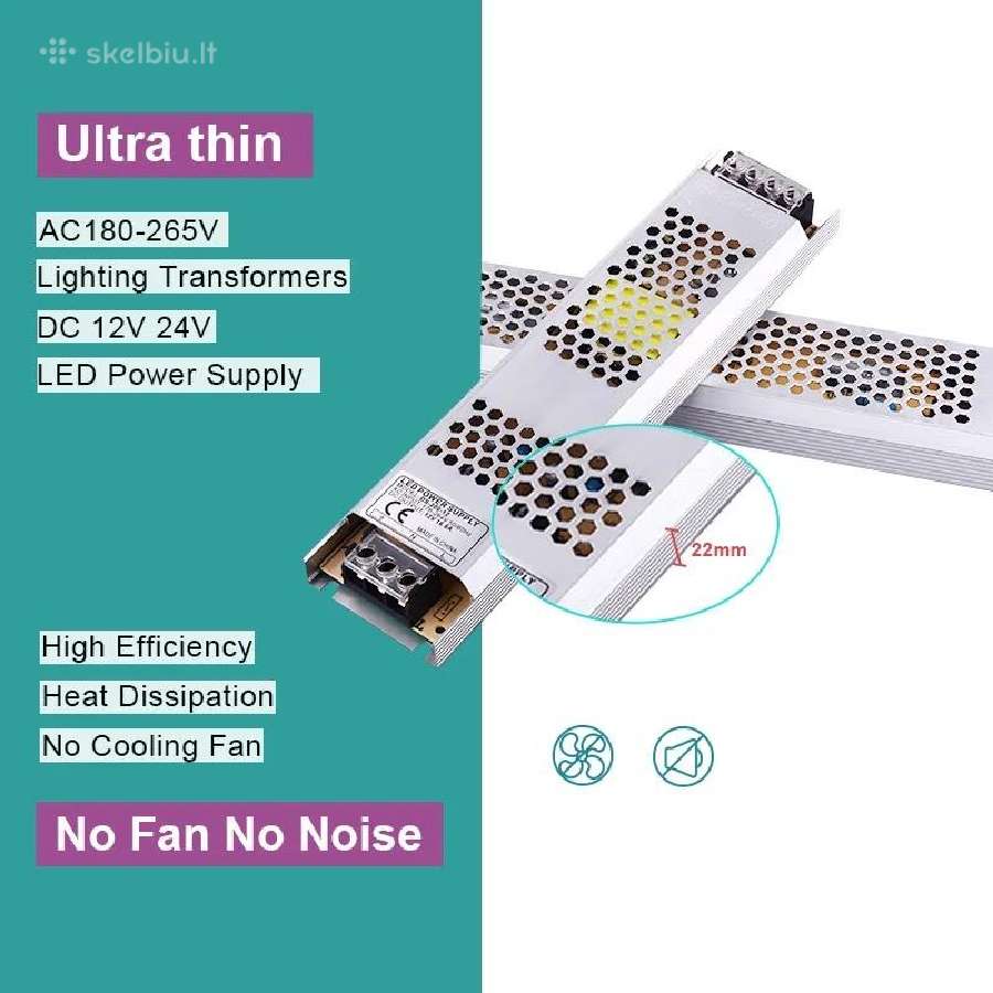 LED maitinimo šaltinis 24v, 60w - nuotraukos Nr. 4
