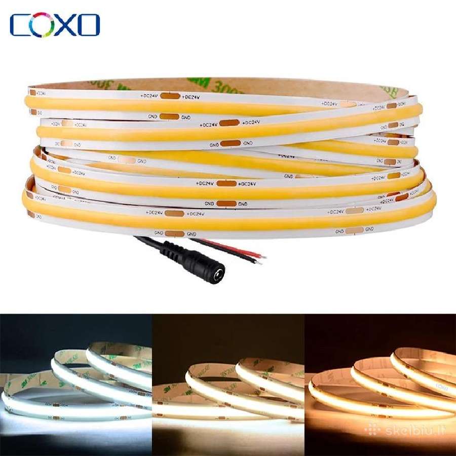 Cob LED juosta 4000k, 480 LED, Dc 24v, 5m - nuotraukos Nr. 2