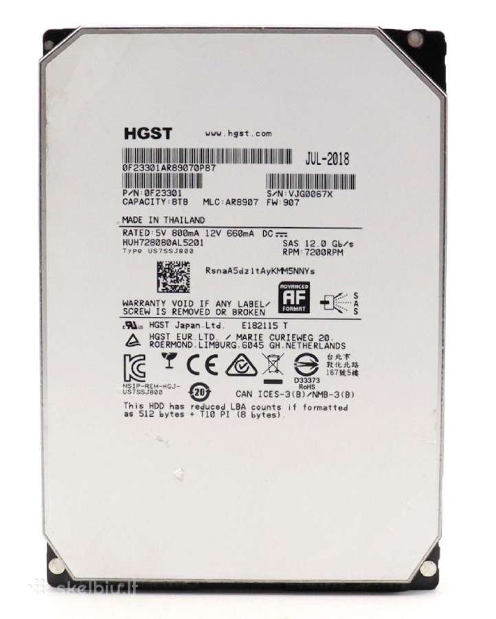 3.5" Sas HDD 73gb-600gb 1tb-10tb 12tb-32tb - nuotraukos Nr. 10