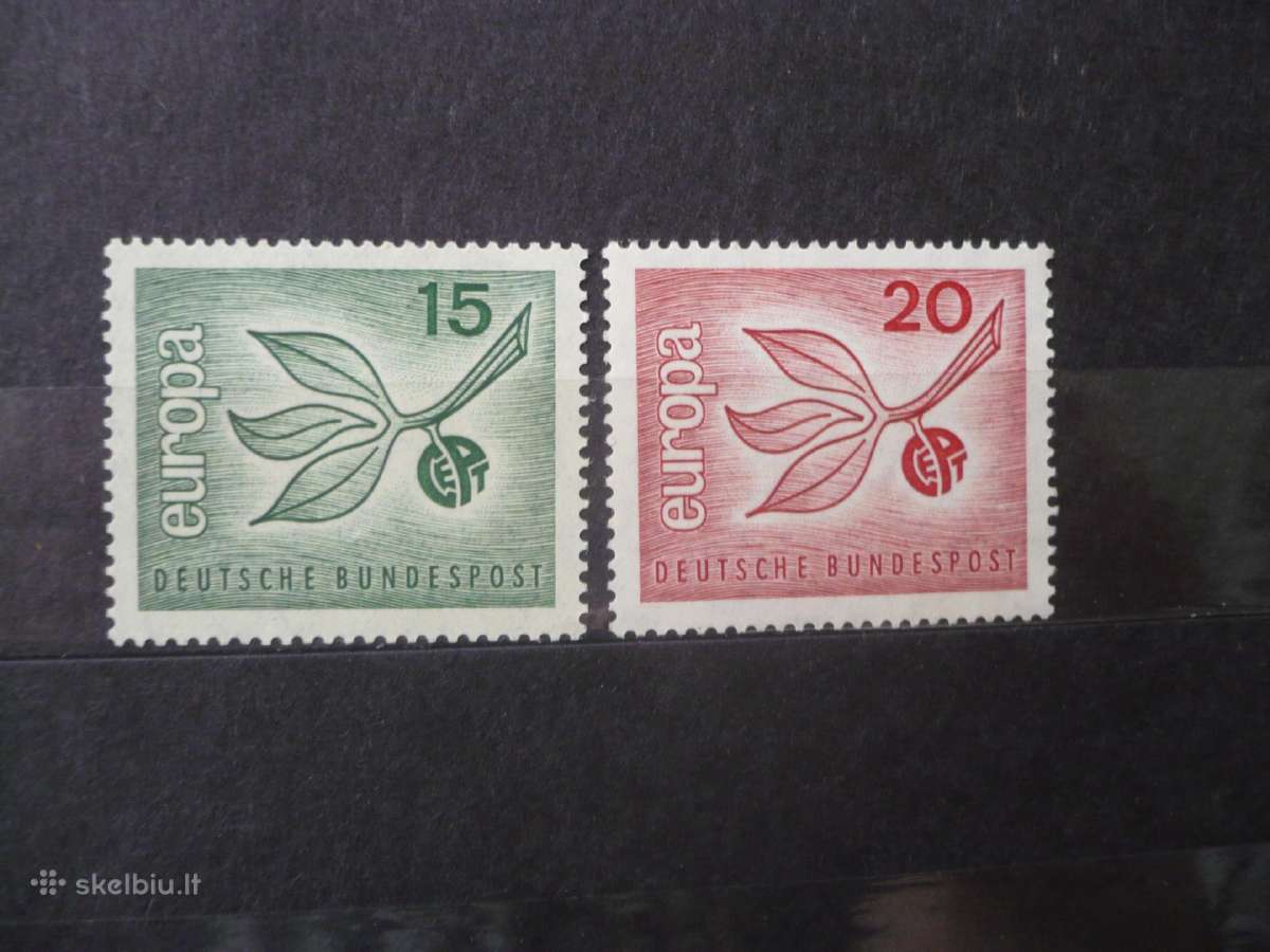 1965 metų Europa pašto ženklai Mhn