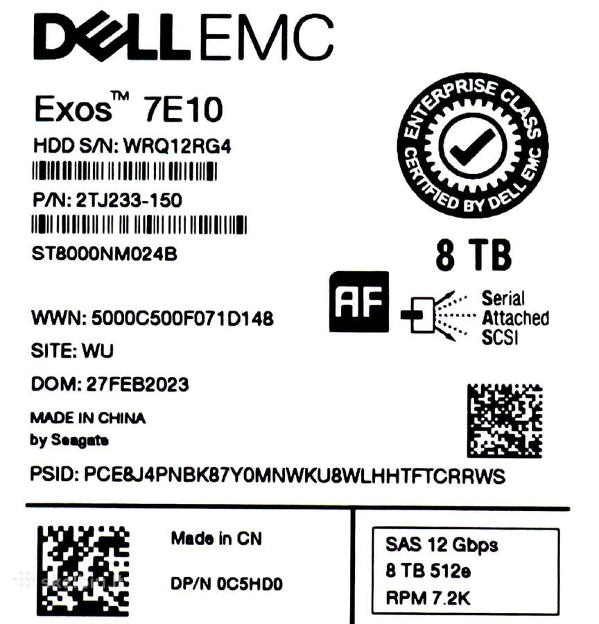3.5" Sas HDD 73gb-600gb 1tb-10tb 12tb-32tb - nuotraukos Nr. 6