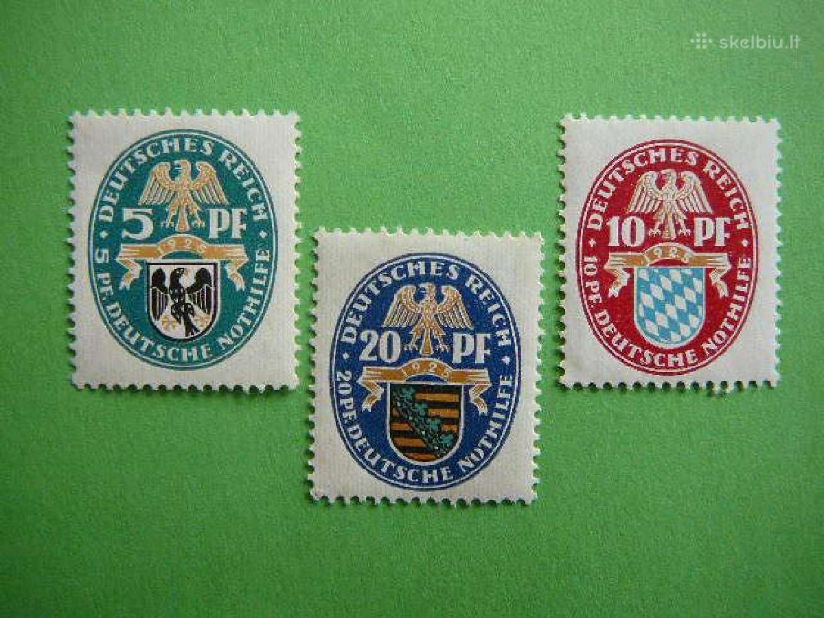Herbai Vokietija 1925 Mnh vkt375/7s