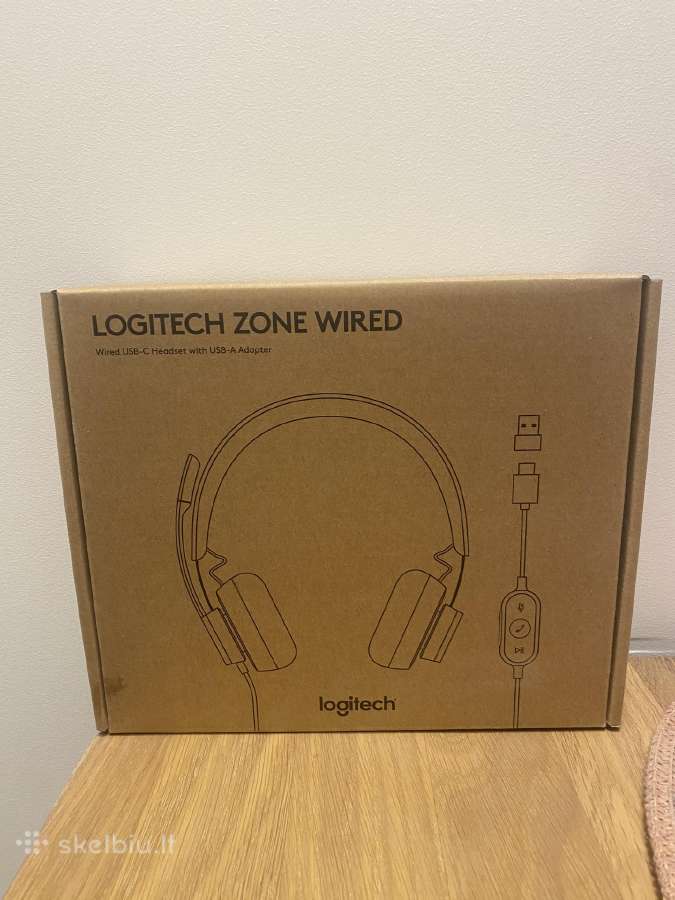 Naujos Logitech Zone Wired ausinės