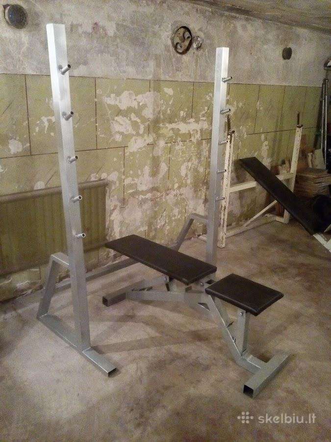 Stanga, hanteliai, suoliukas, stovas, grindu danga - nuotraukos Nr. 20