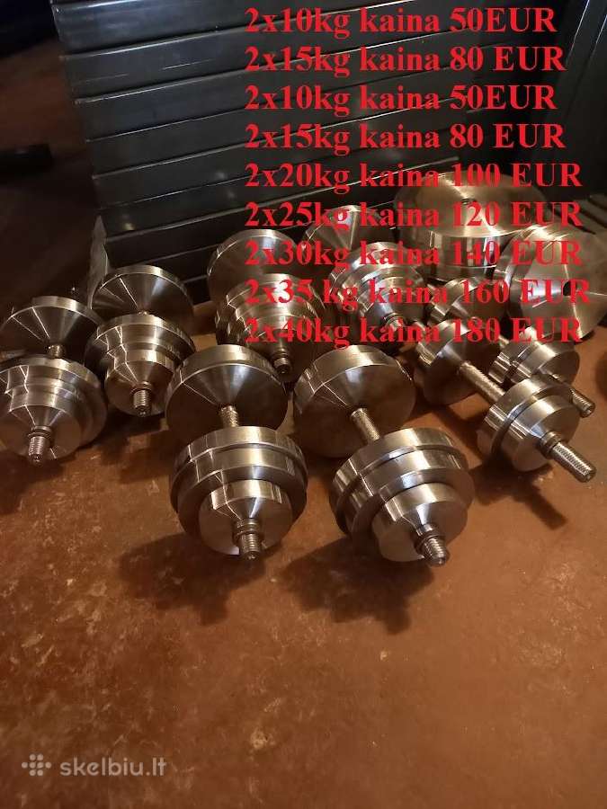 Stanga, hanteliai, suoliukas, stovas, grindu danga - nuotraukos Nr. 25