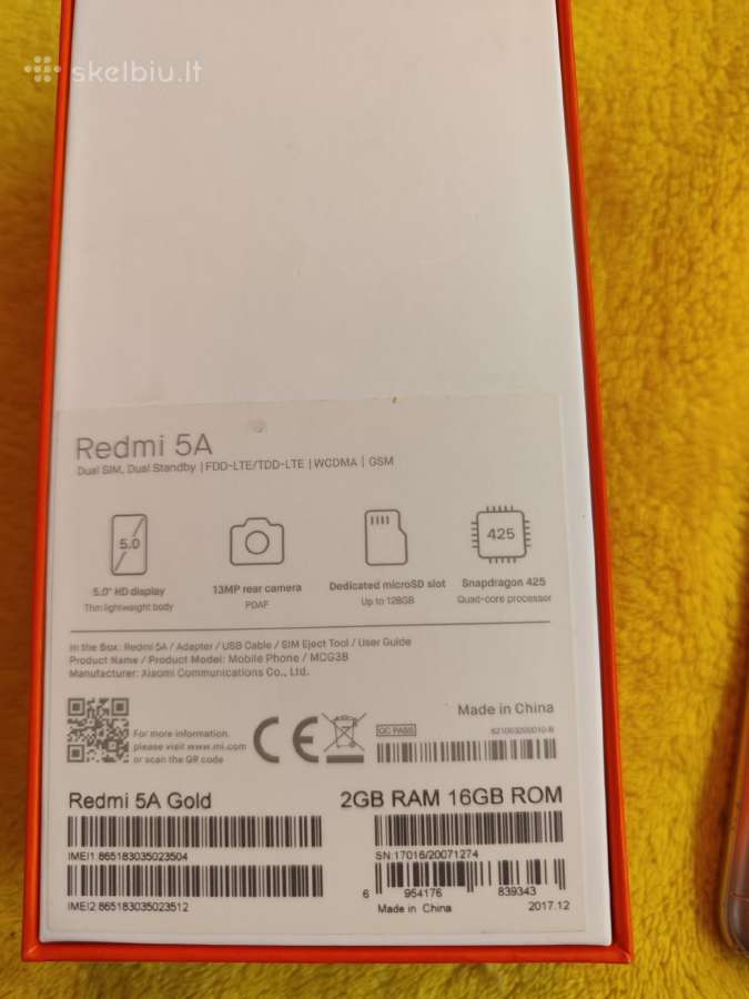 Xiaomi Redmi 5a - nuotraukos Nr. 3