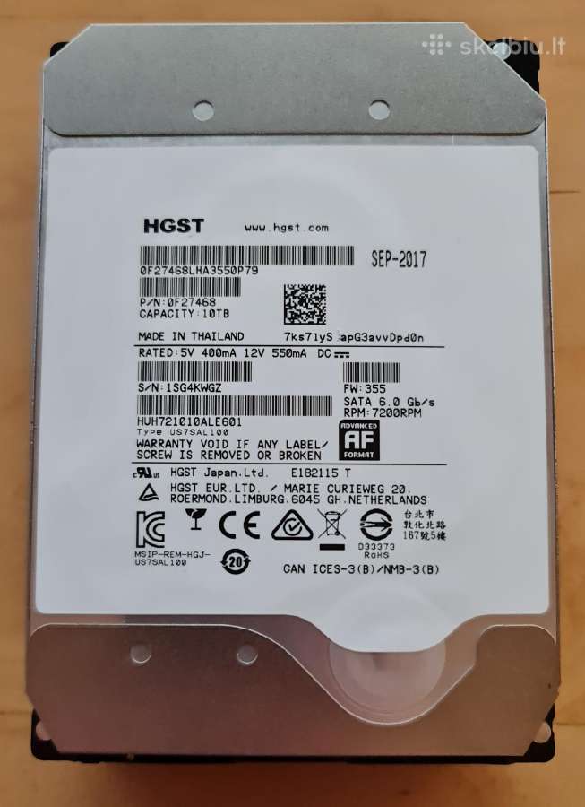 2.5" 3.5" Sata HDD 1tb 2tb 3tb 4tb 6tb 8tb 10-32tb - nuotraukos Nr. 9