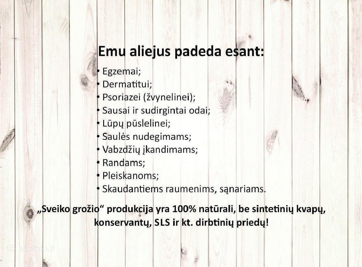 Emu aliejus (stručio taukai) - nuotraukos Nr. 7