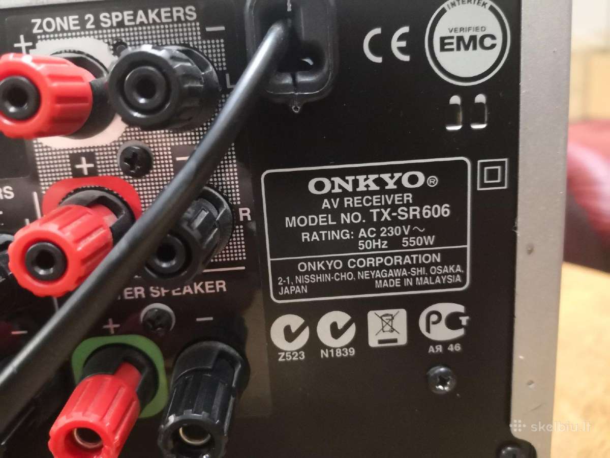 Onkyo tx sr 606 - nuotraukos Nr. 8