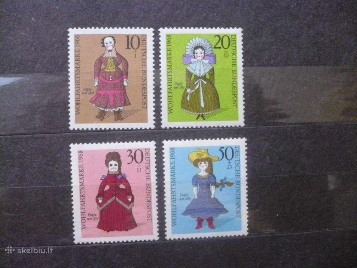 1968 metų labdaros pašto ženklai – lėlės Mhn