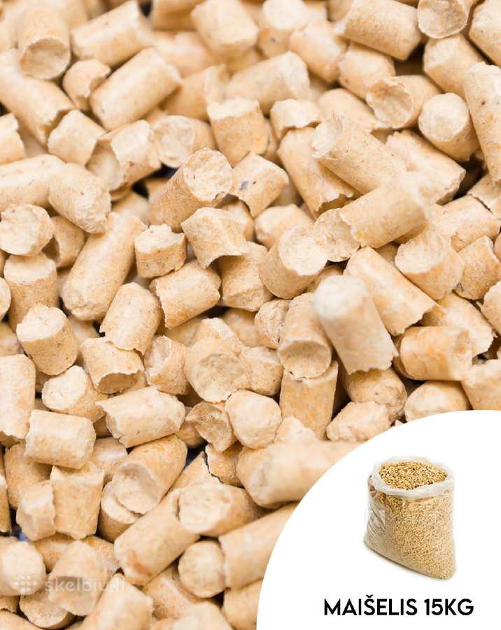 Medžio granulės, kitas kietas kuras