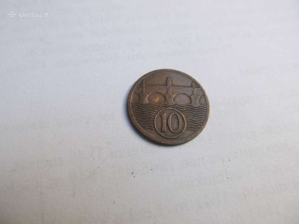 10 haleru , Čekoslovakija ,1924, 1928, 1938 - nuotraukos Nr. 3