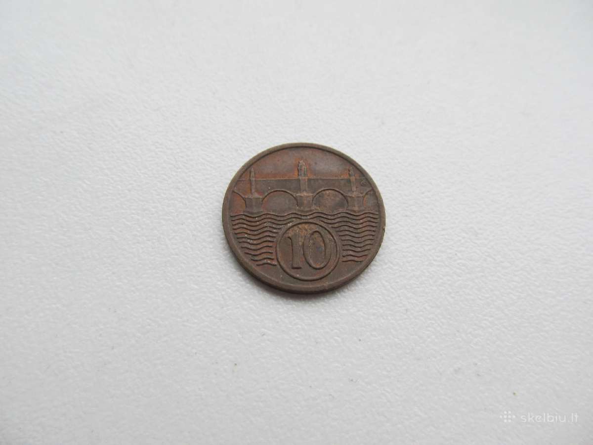 10 haleru , Čekoslovakija ,1924, 1928, 1938 - nuotraukos Nr. 5