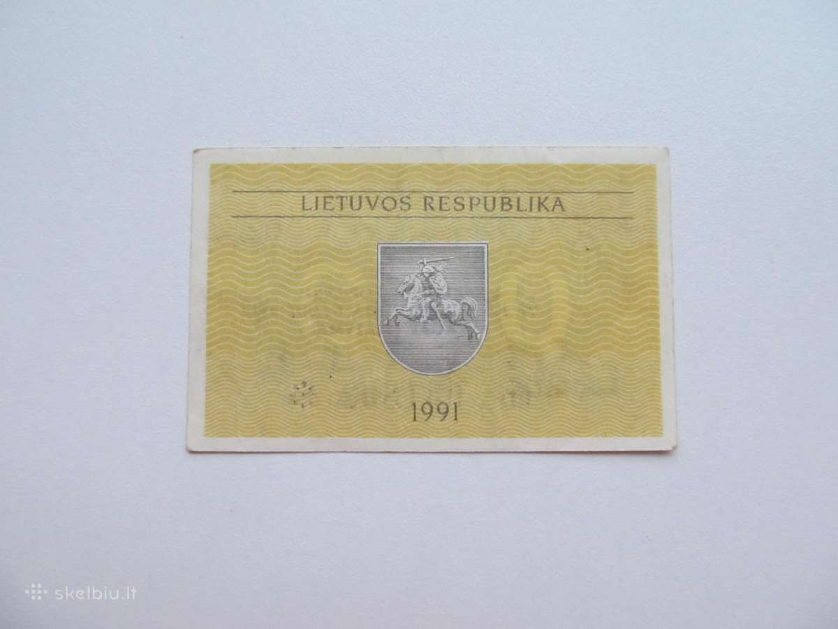 0/ 50 talono , Lietuva , 1991 - nuotraukos Nr. 2