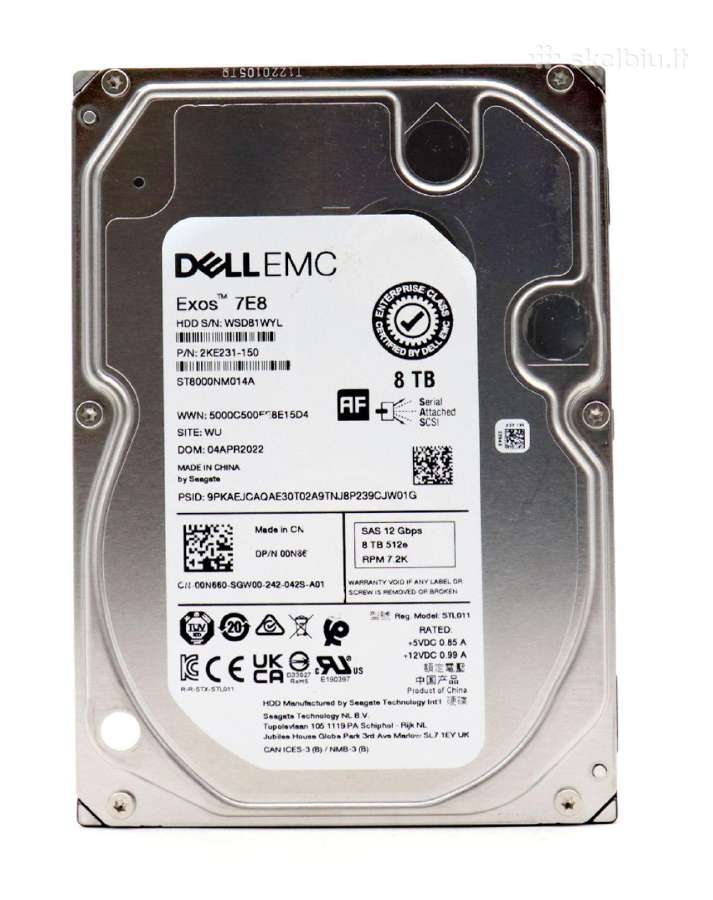 3.5" Sas HDD 73gb-600gb 1tb-10tb 12tb-32tb - nuotraukos Nr. 8