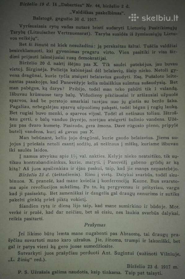 Vinco Joniškos Dienoraštis (1915-1917) 1936 m. - nuotraukos Nr. 3