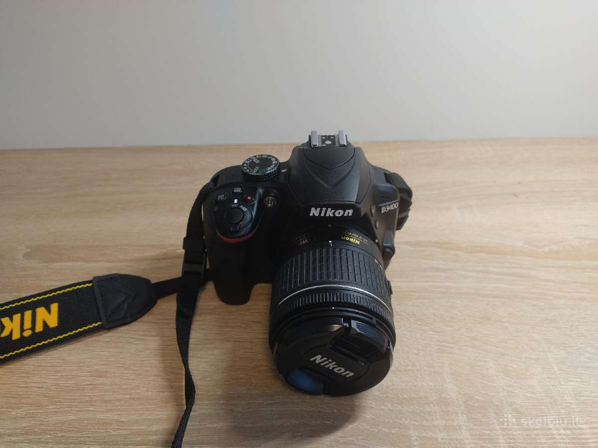 Nikon D3400 Dslr 18-55mm Vr Kit w 128gb Sd card - nuotraukos Nr. 4