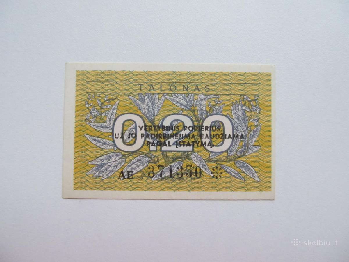 0/ 20 talono , Lietuva , 1991