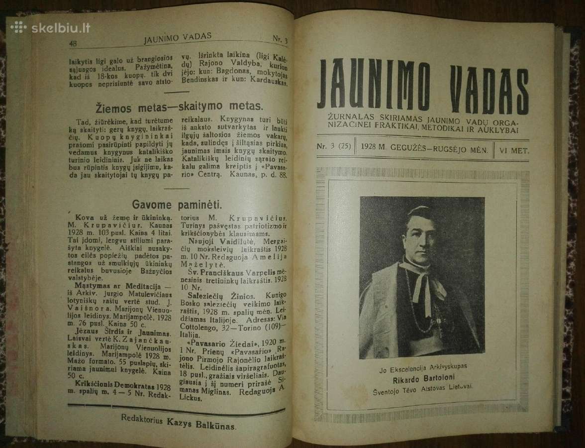 Antikvariniai žurnalai Jaunimo Vadas 1927 m. - nuotraukos Nr. 3
