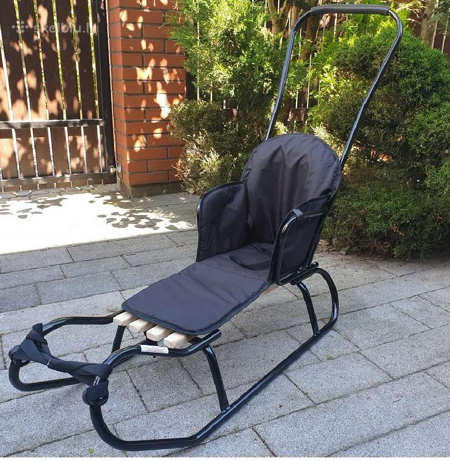 Vaikiškos rogutės+rankena+čiužinukas Akcija - nuotraukos Nr. 2