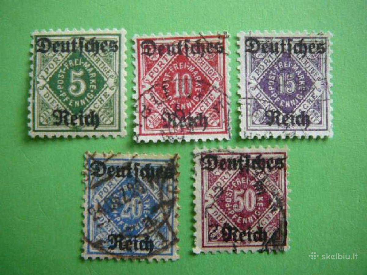 Dienstmarken Vokietija 1920 antsp. vdm52/6a