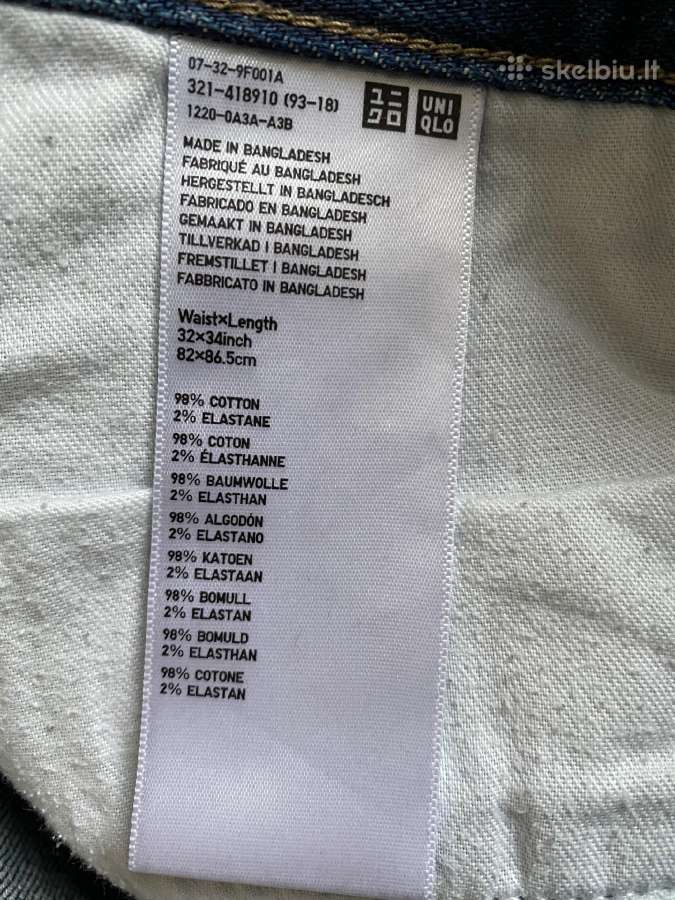 Džinsai vyriški 32/34 (Uniqlo firmos) - nuotraukos Nr. 5