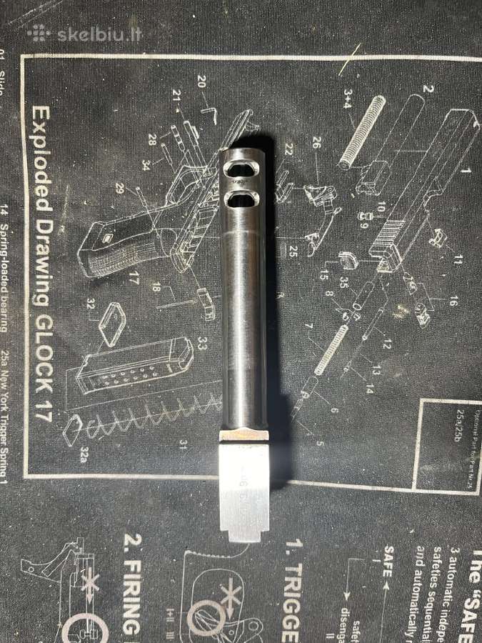 Glock 19 vamzdis. 9 mm Luger