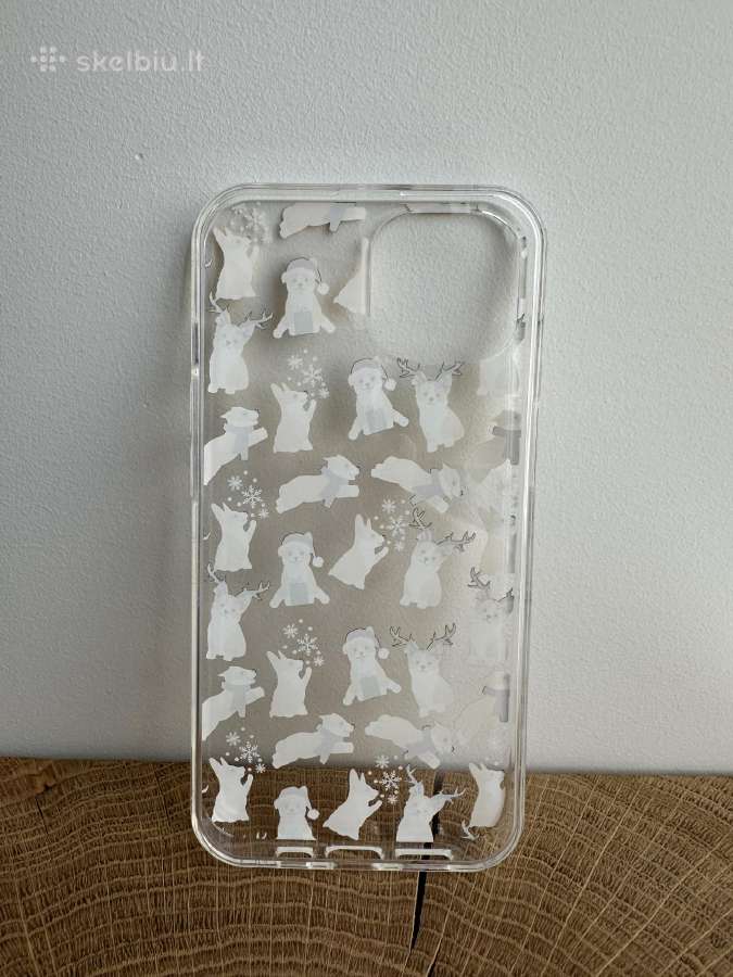 Skaidrus iPhone 14 telefono dėkliukas (šuniukai) - nuotraukos Nr. 3