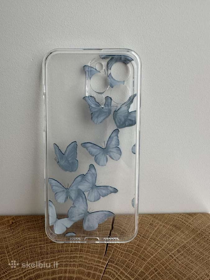 Skaidrus iPhone 14 Pro Max dėkliukas su drugeliais - nuotraukos Nr. 2