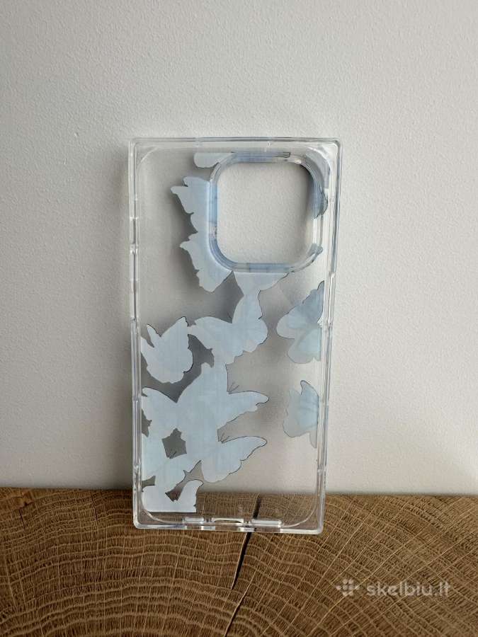 Skaidrus iPhone 14 Pro dėkliukas su drugeliais - nuotraukos Nr. 2