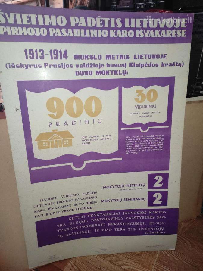 Tarybinės afišos mokomieji plakatai - nuotraukos Nr. 8