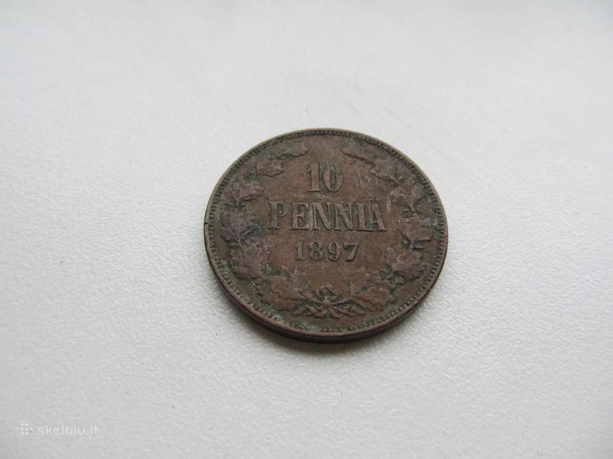 10 pennia , Rusija Suomija ,1897, 1899