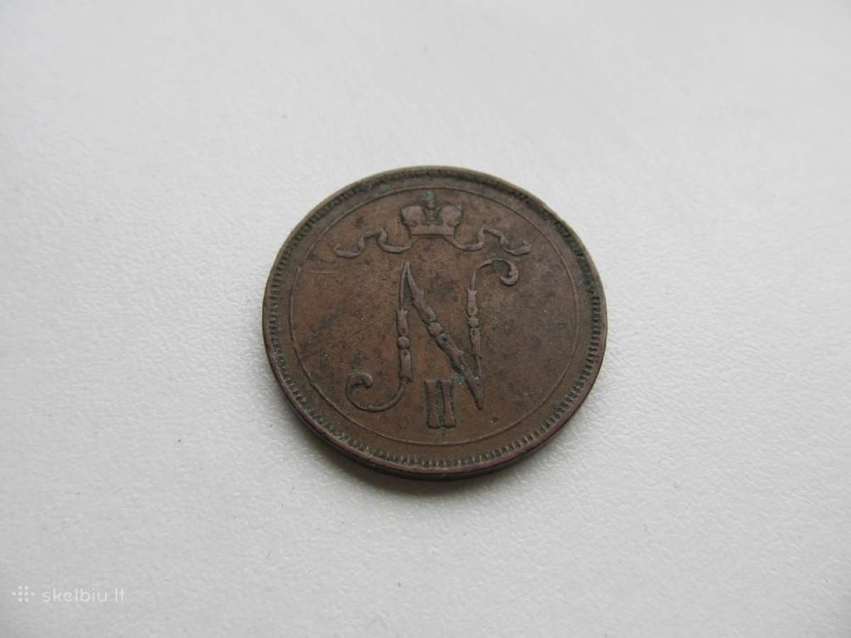 10 pennia , Rusija Suomija ,1897, 1899 - nuotraukos Nr. 2
