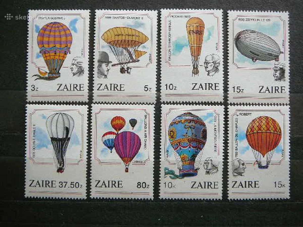 Balionai Zairas (Kongas) 1984 Mnh zr1245