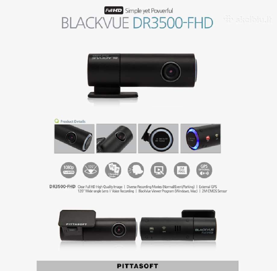 Blackvue Dr590x-1ch automobilio video dash kamera - nuotraukos Nr. 5