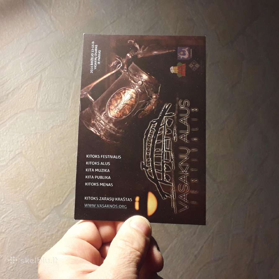 Vasaknių alaus festivalio atvirukas 2014 metai