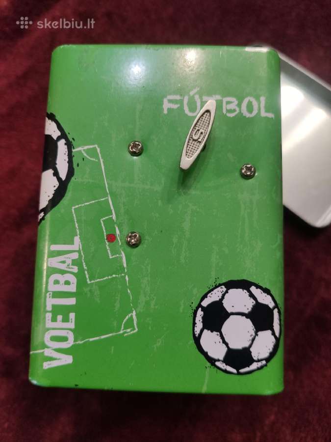 Muzikos dėžutės metalinė futbolo. Veikianti. - nuotraukos Nr. 5