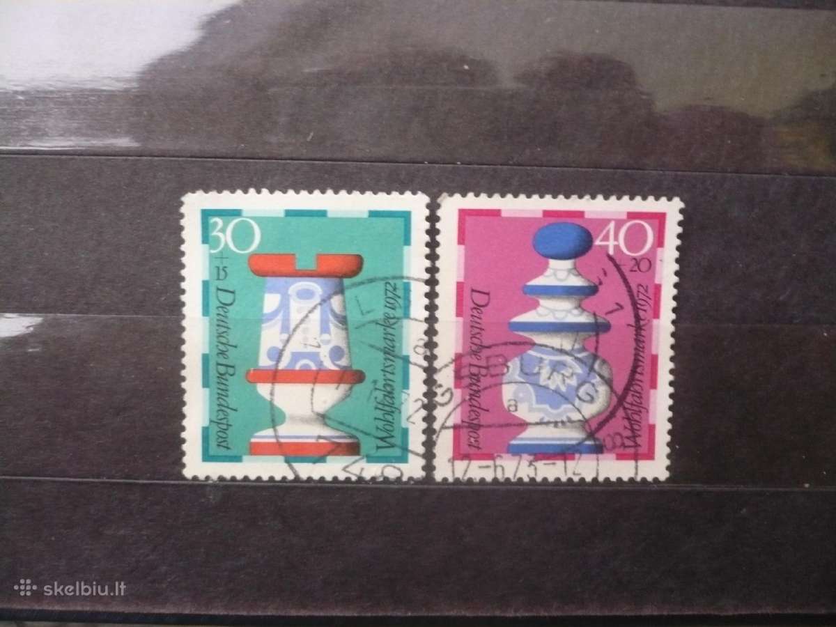 1972 m. labdaros pašto ženklai – šachmatų figūrėlė