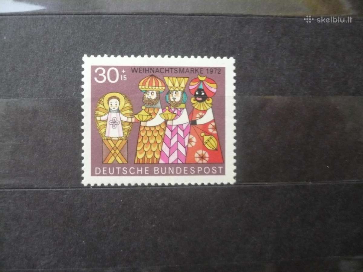 1972 metų Kalėdų pašto ženklai Mhn