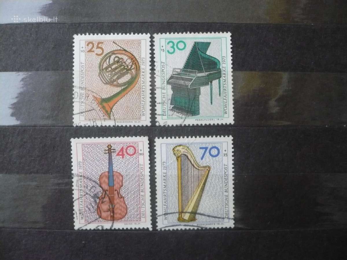 1973m. labdaros pašto ženklai – muzikos instrument