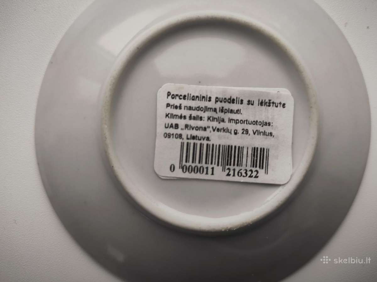 Porcelianiniai puodeliai su lėkštutėmis - nuotraukos Nr. 7