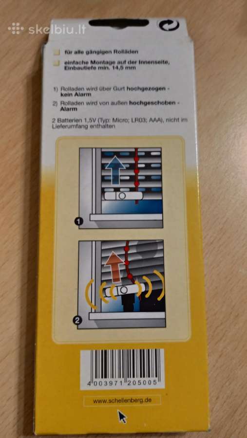 Signalizacija lauko žaliuzėms Schellenberg - nuotraukos Nr. 2