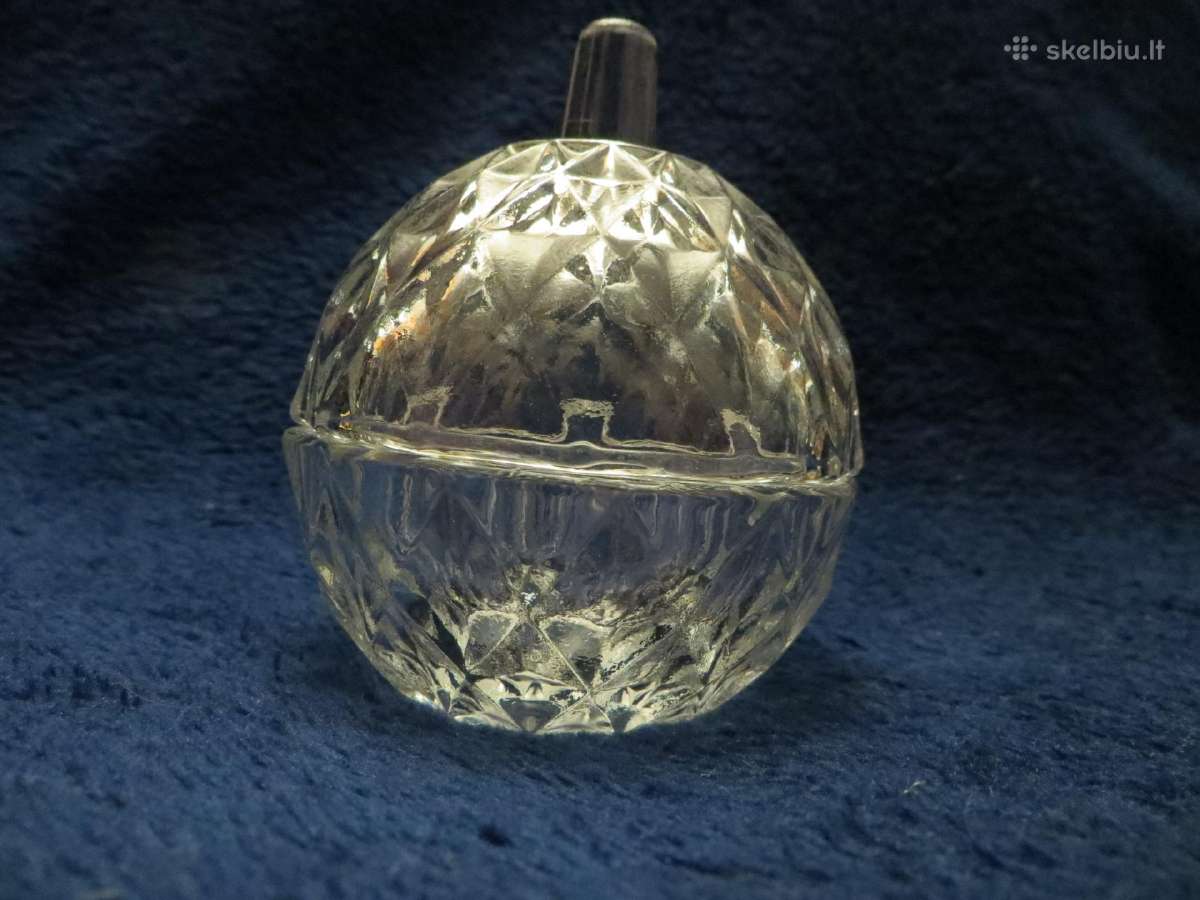 Stiklinė vintažinė dėžutė maža ~7 cm - nuotraukos Nr. 5